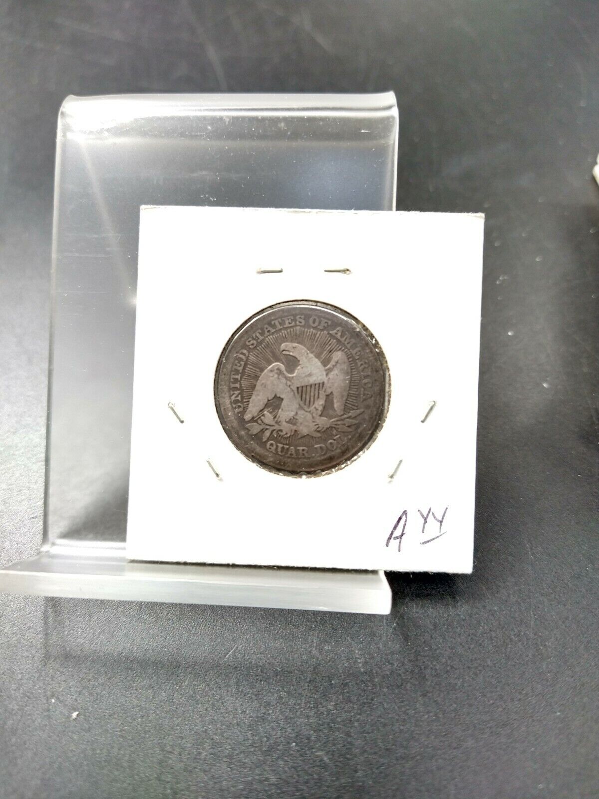 1853 Seated Liberty Silver Eagle Quarter Coin W/ Arrows Variety Good / VG Toner