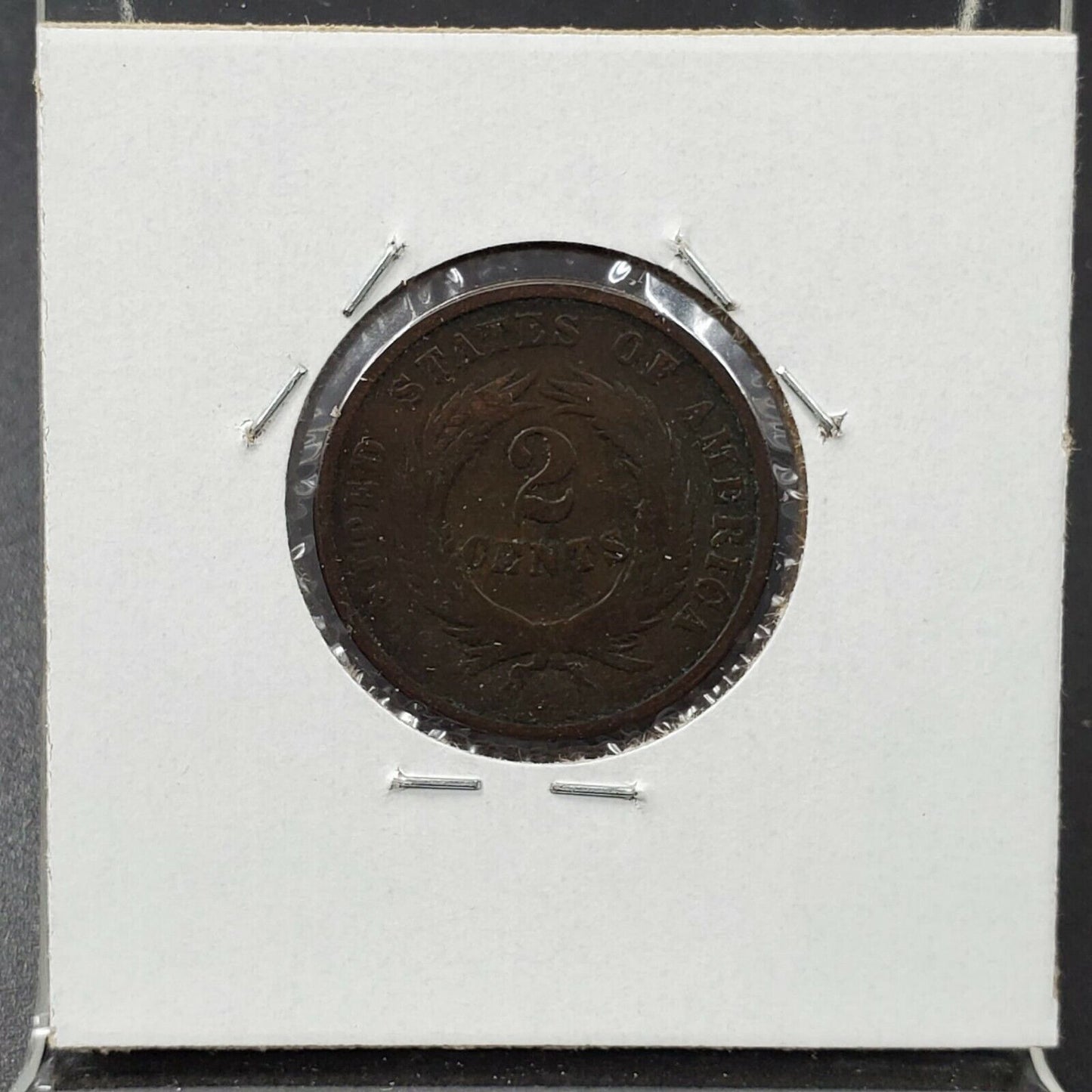 1864 P 2C Two Cent Copper Coin Piece Choice AG About Good / Good Neat Toning