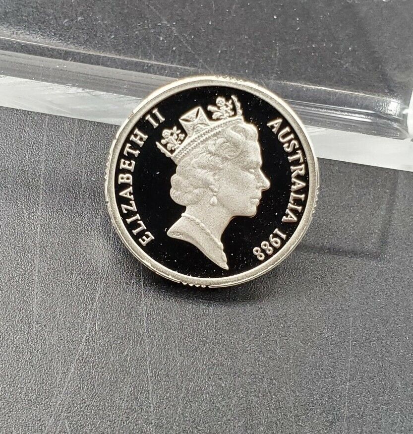 1988 $ 2 DOLLARS AUSTRALIA ABORIGINAL RAM PROOF SILVER WORLD COIN