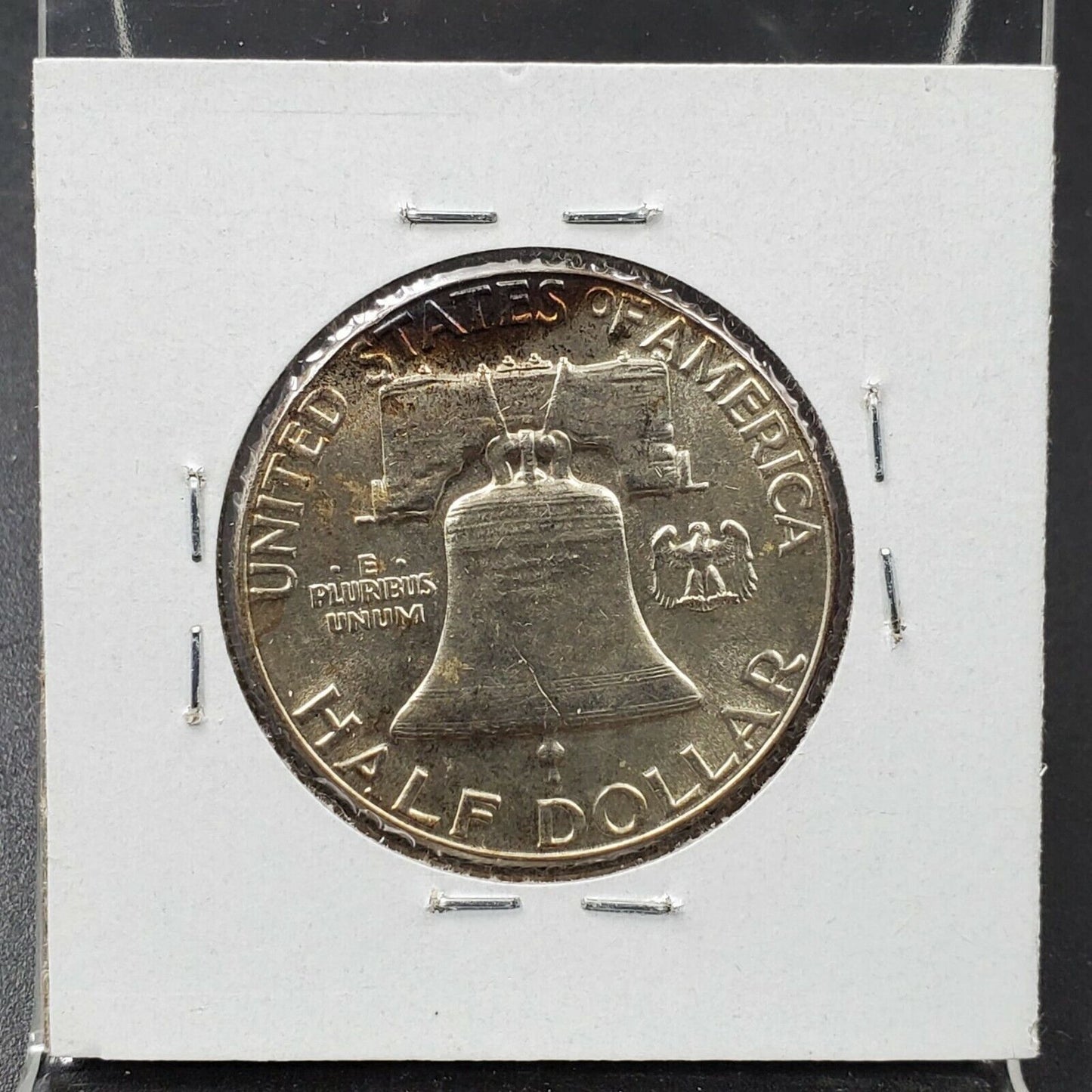 1955 P Franklin Silver Liberty Bell Half Dollar Coin Choice AU / CU UNC Toner