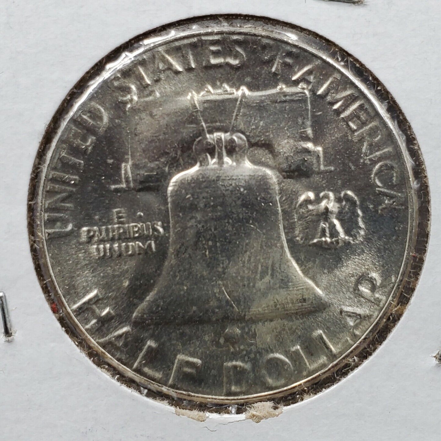 1957 P Franklin Silver 90% Half Dollar Coin Gem BU UNC Major Die Clash Error REV