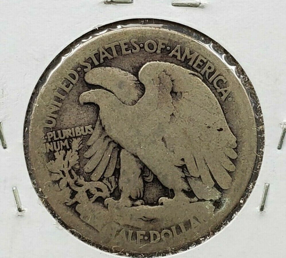1916 D 50c Walking Liberty Silver Eagle Half Dollar Coin AG About Good OBV MM
