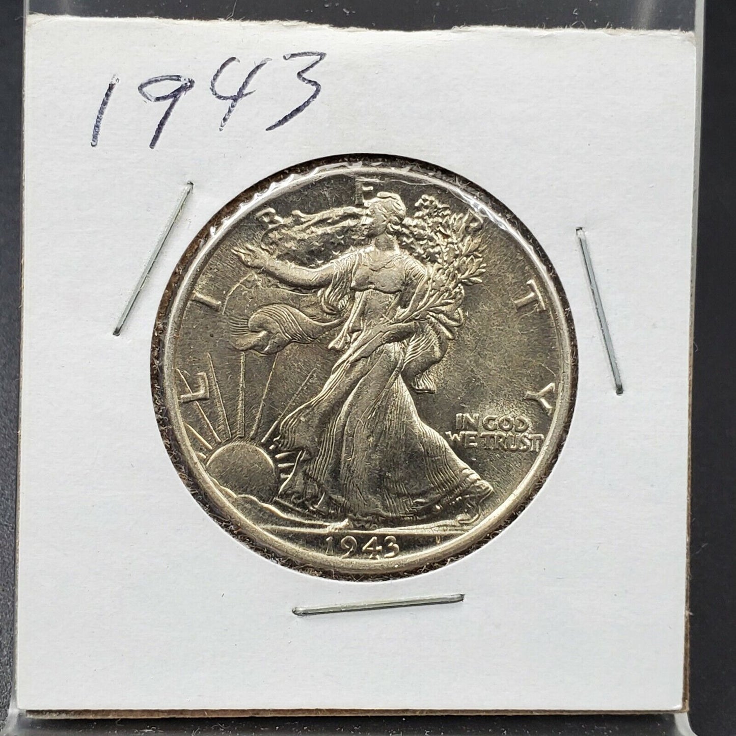 1943 P 50C Walking Liberty Silver Eagle Half Dollar WW2 American 50c CH AU / UNC