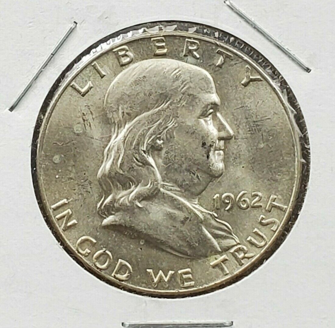 1962 D Franklin Silver Half Dollar Coin BU UNC Uncirculated