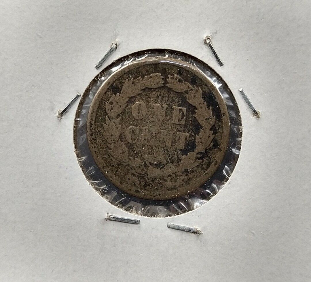 1859 Indian Head Liberty Wheat Cent Penny Coin Very Circulated 1st Year of Issue