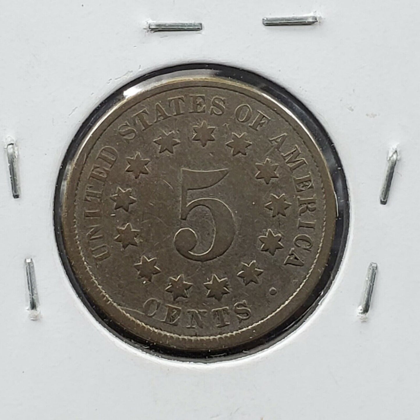 1869 5c Shield Nickel KM 1 Choice AG About Good