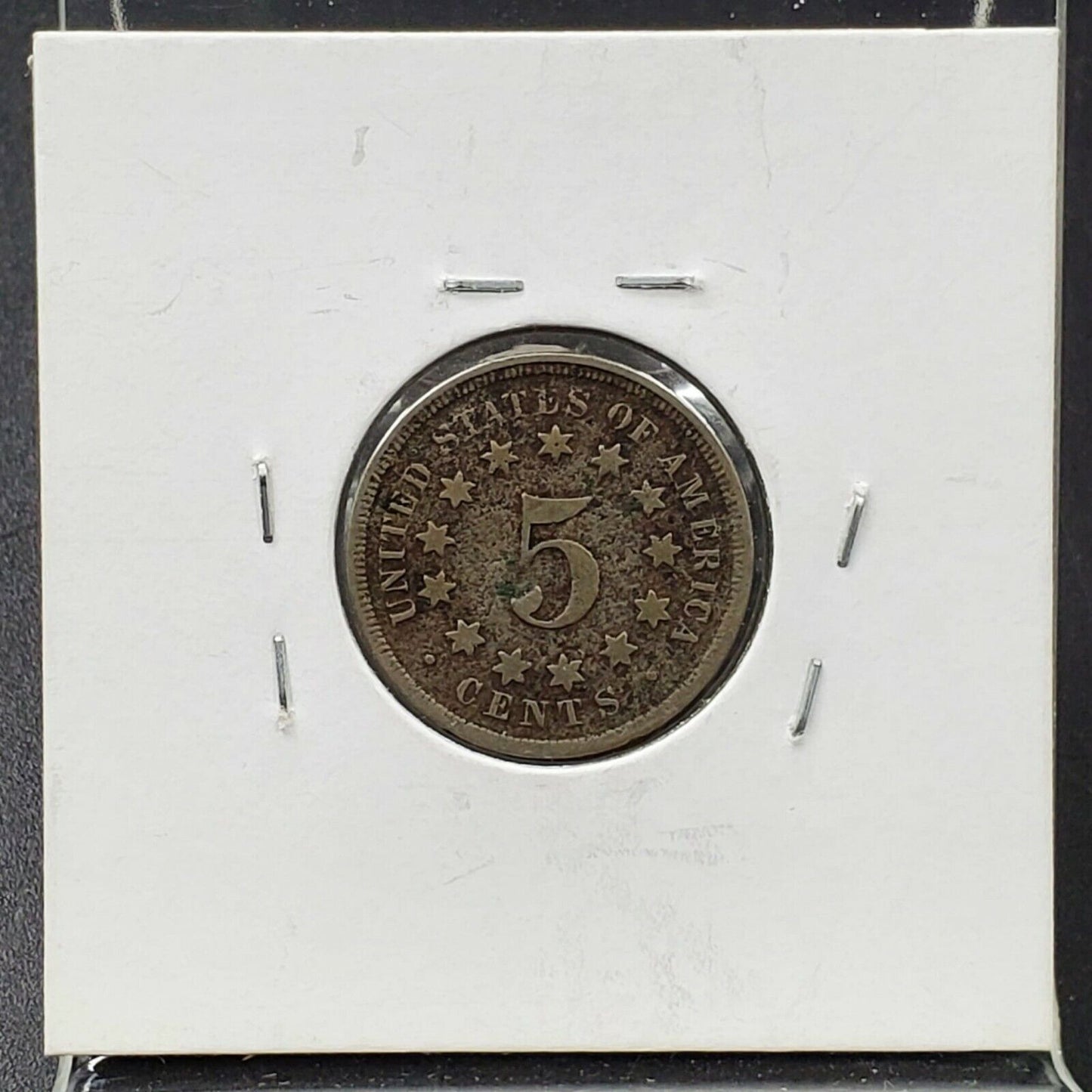 1867 5c Shield Nickel No Rays Variety VF Details Nice Coin