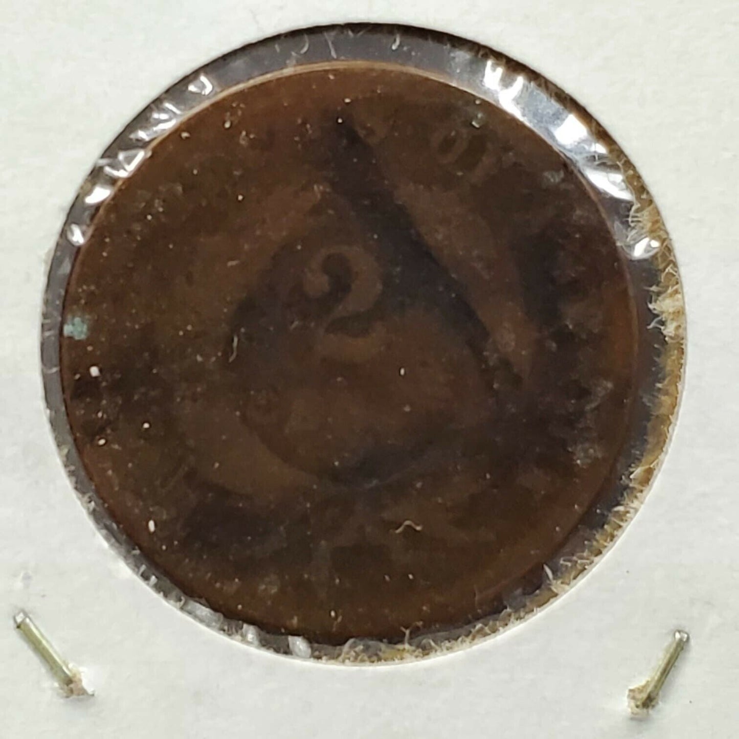 1867 LM 2C Two Cent Copper Coin Piece AG Details Cull