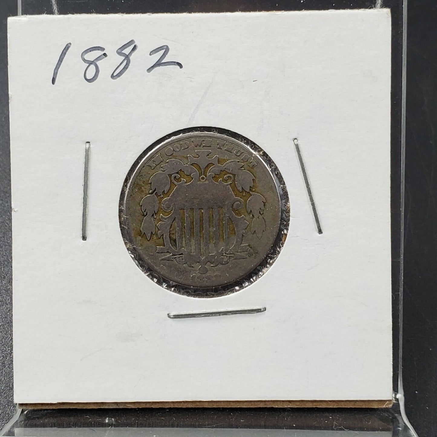 1882 5c Shield Nickel AG About Good Circulated