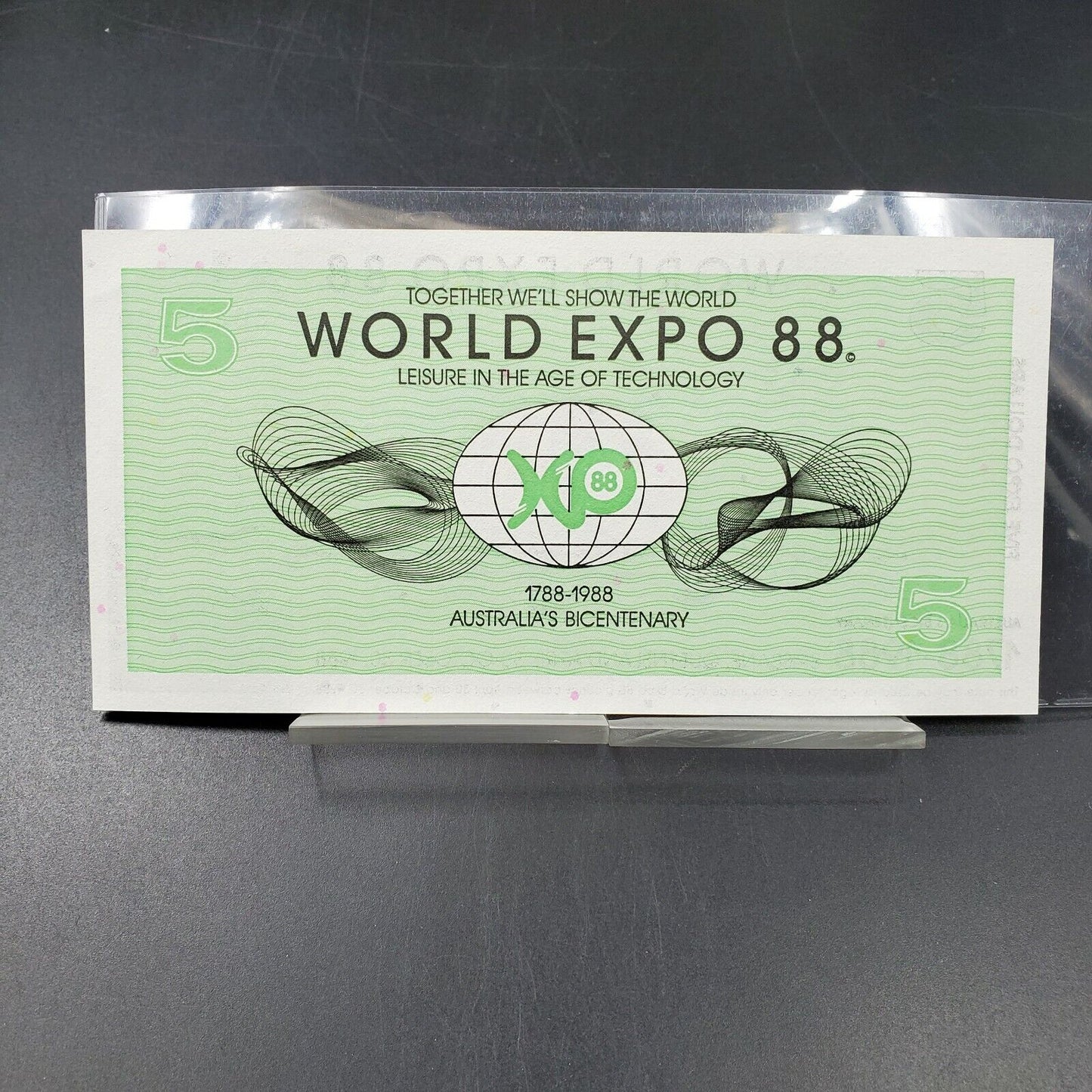 Australia 5 Dollars World Expo 1988 Bicentenary 1788-1988 Choice Unc Note Bill