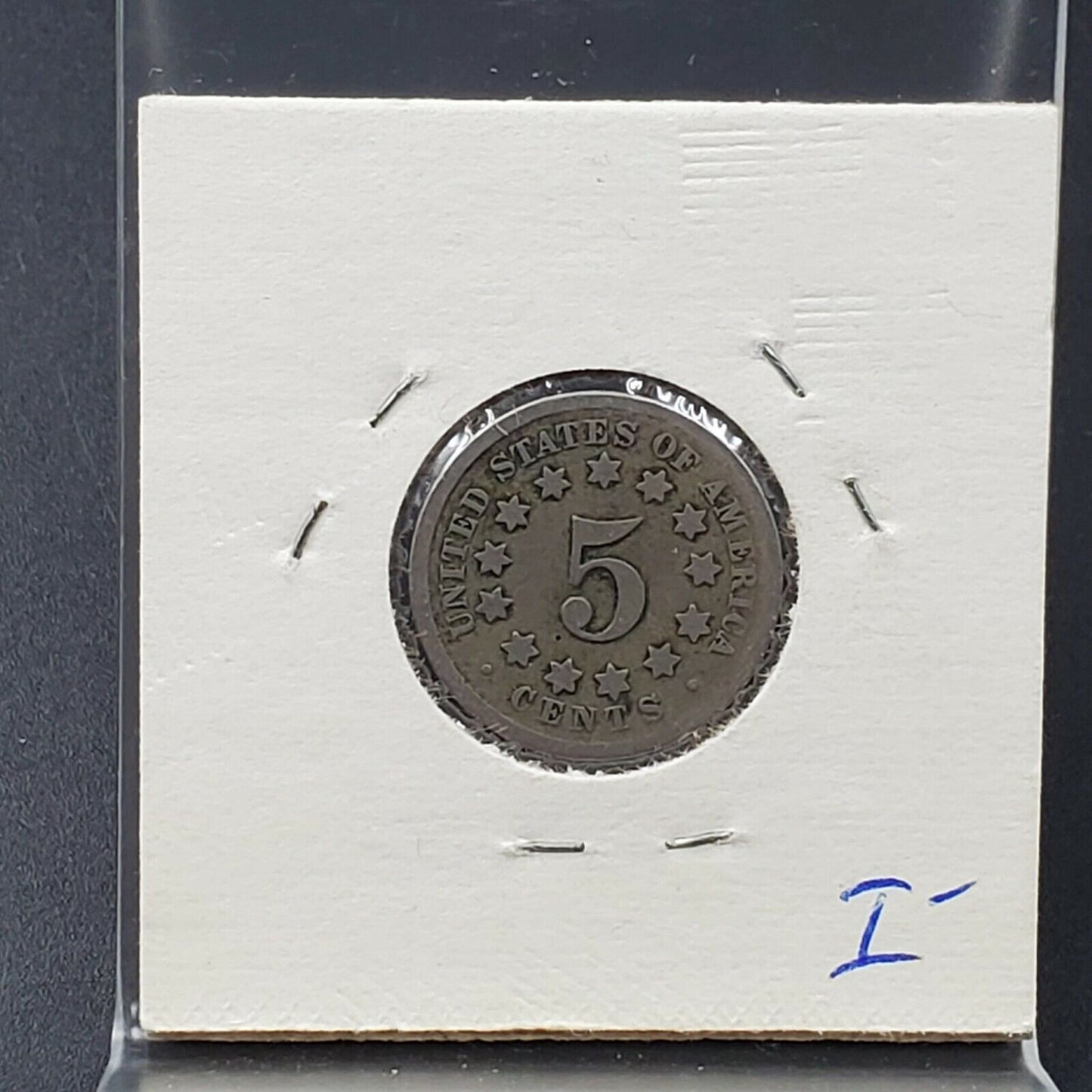 1869 5c Shield Nickel Coin Average Circulated Choice AG About Good Damage Free