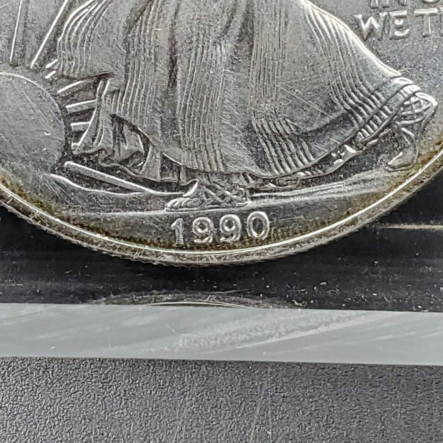 1990 1 OZ American Silver Eagle GEM BU Uncirculated .999 Neat Toning