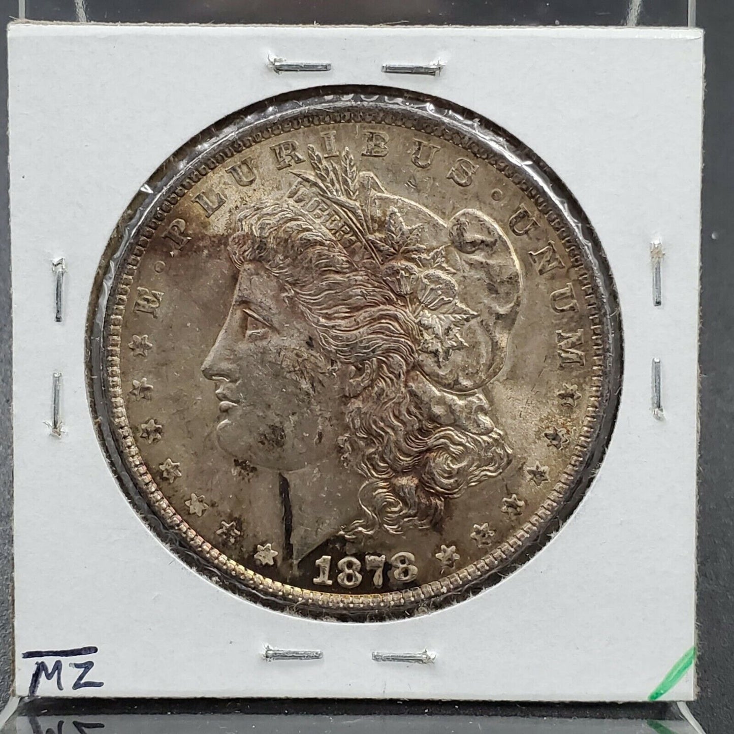 1878 P Morgan Silver Eagle Dollar Coin 7TF REV 79 CH AU / UNC PQ TONING REV