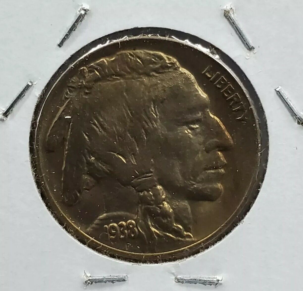 1938 D Buffalo Indian Head Nickel 5c Coin BU UNC Last Year of Type