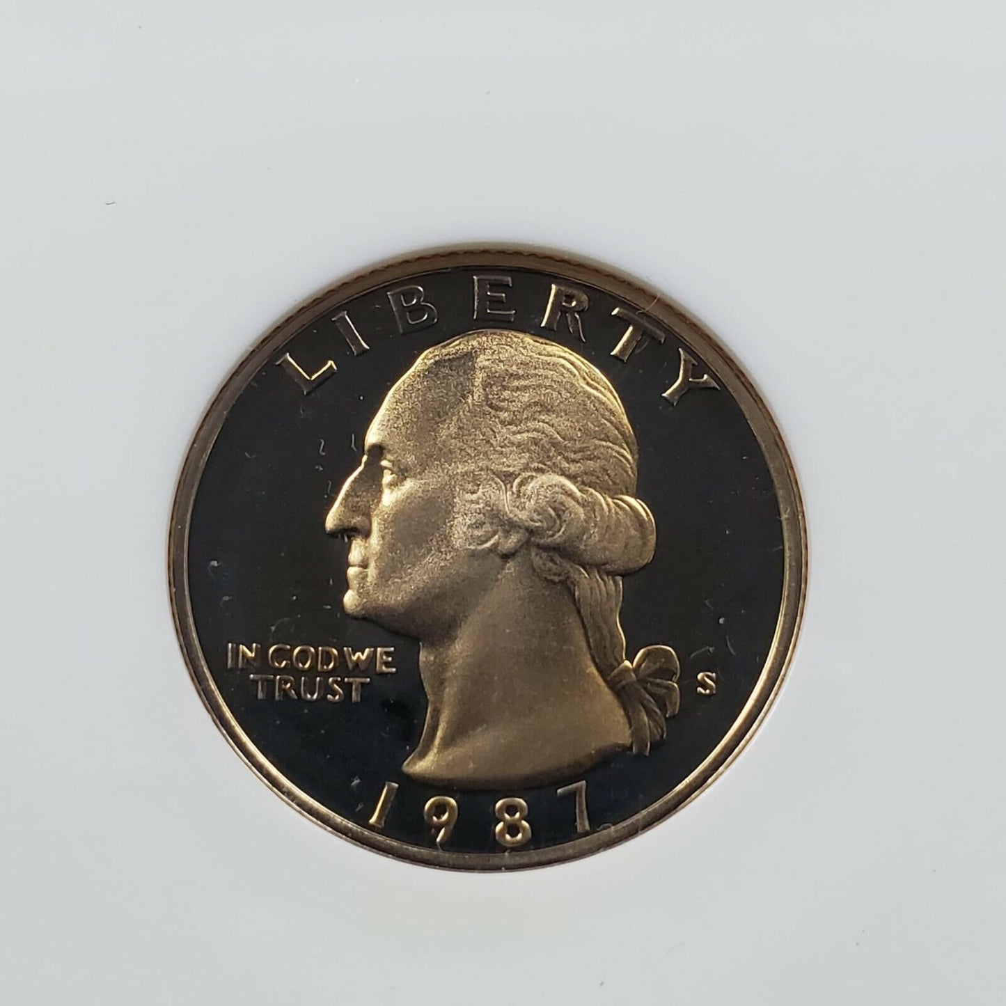 1987 S Washington Proof Clad Quarter Coin NGC PF69 UCAM