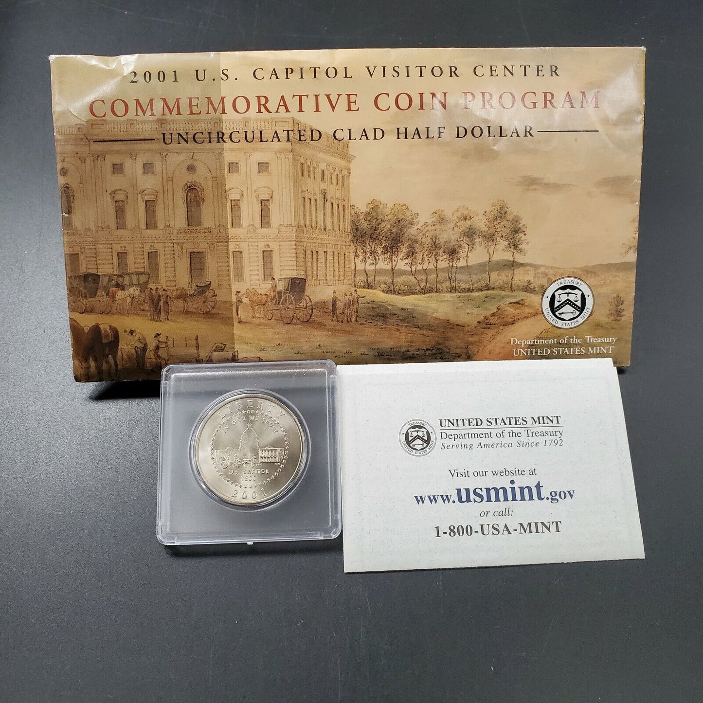 2001 U.S Capitol Visitor Center Commemorative Uncirculated Clad Half Dollar