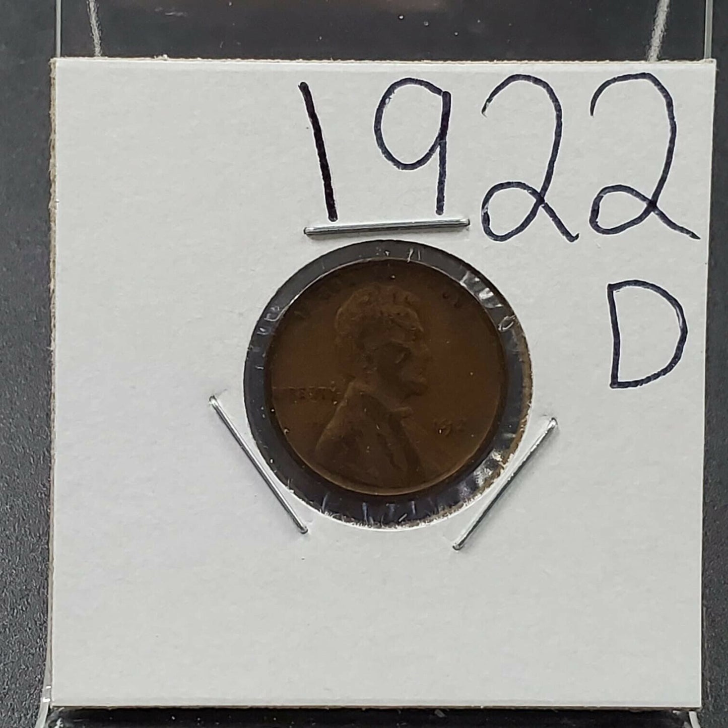 1922 WEAK D Lincoln Wheat Cent Penny Coin Good / VG Very Good