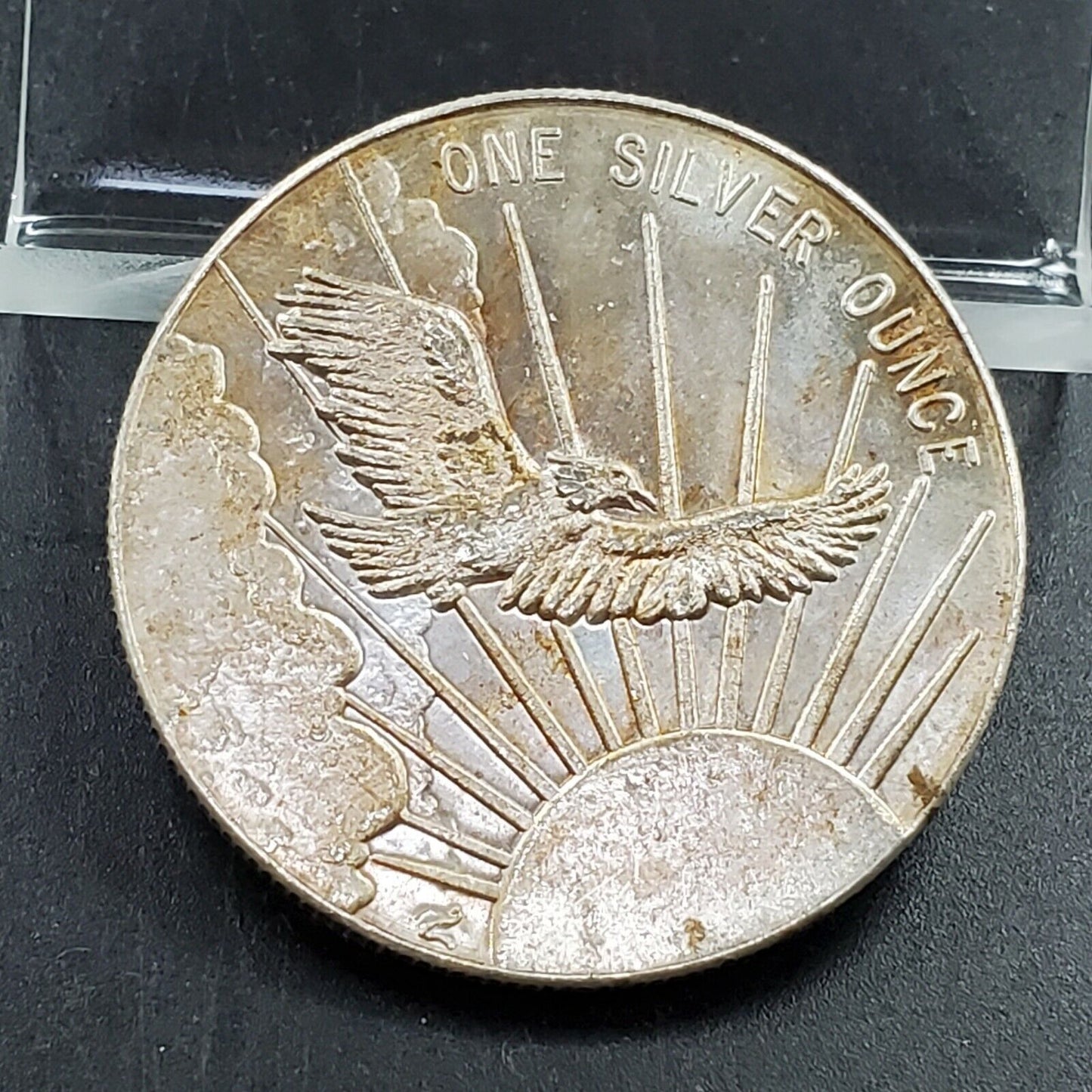 HCJ Refiners 1 TROY OZ .999 FINE SILVER Round BU Uncirculated NICE Toning Toner