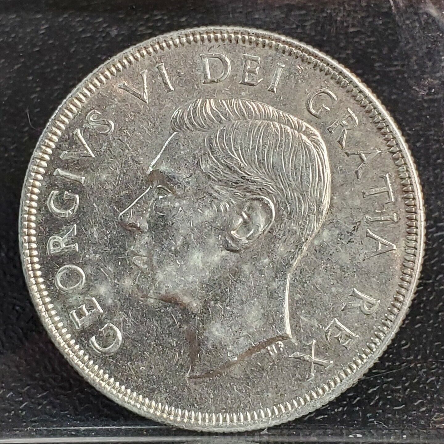 1950 Canada Silver Dollar - George VI - XF / AU Details Canoe Design REV