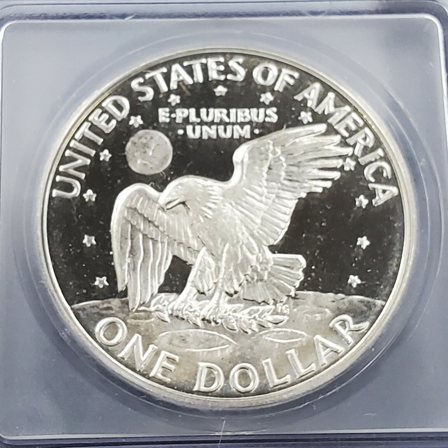 1971 S $1 Eisenhower Brown Ike 40% Silver PR69 DCAM ICG Not much toning