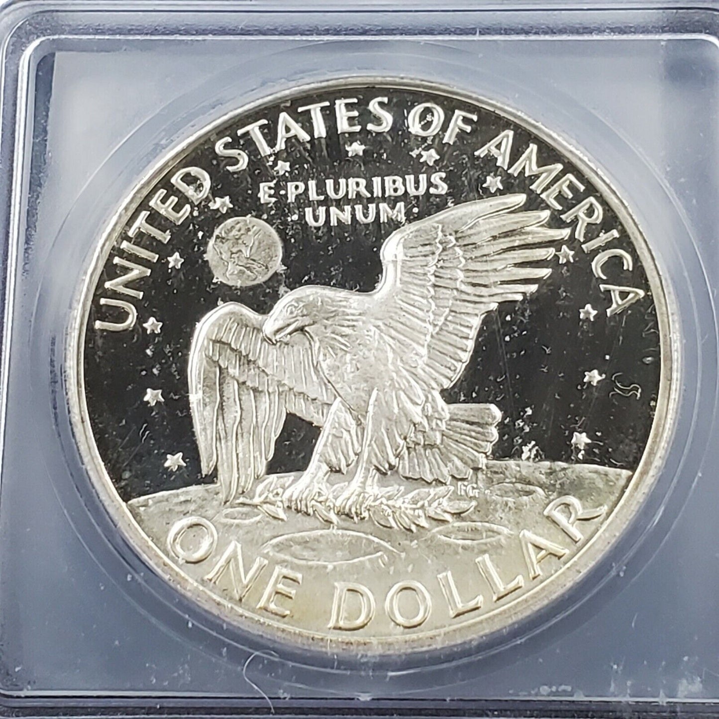 1972 S $1 Eisenhower Brown Ike 40% Silver PR69 DCAM ICG Not Much Toning Nice