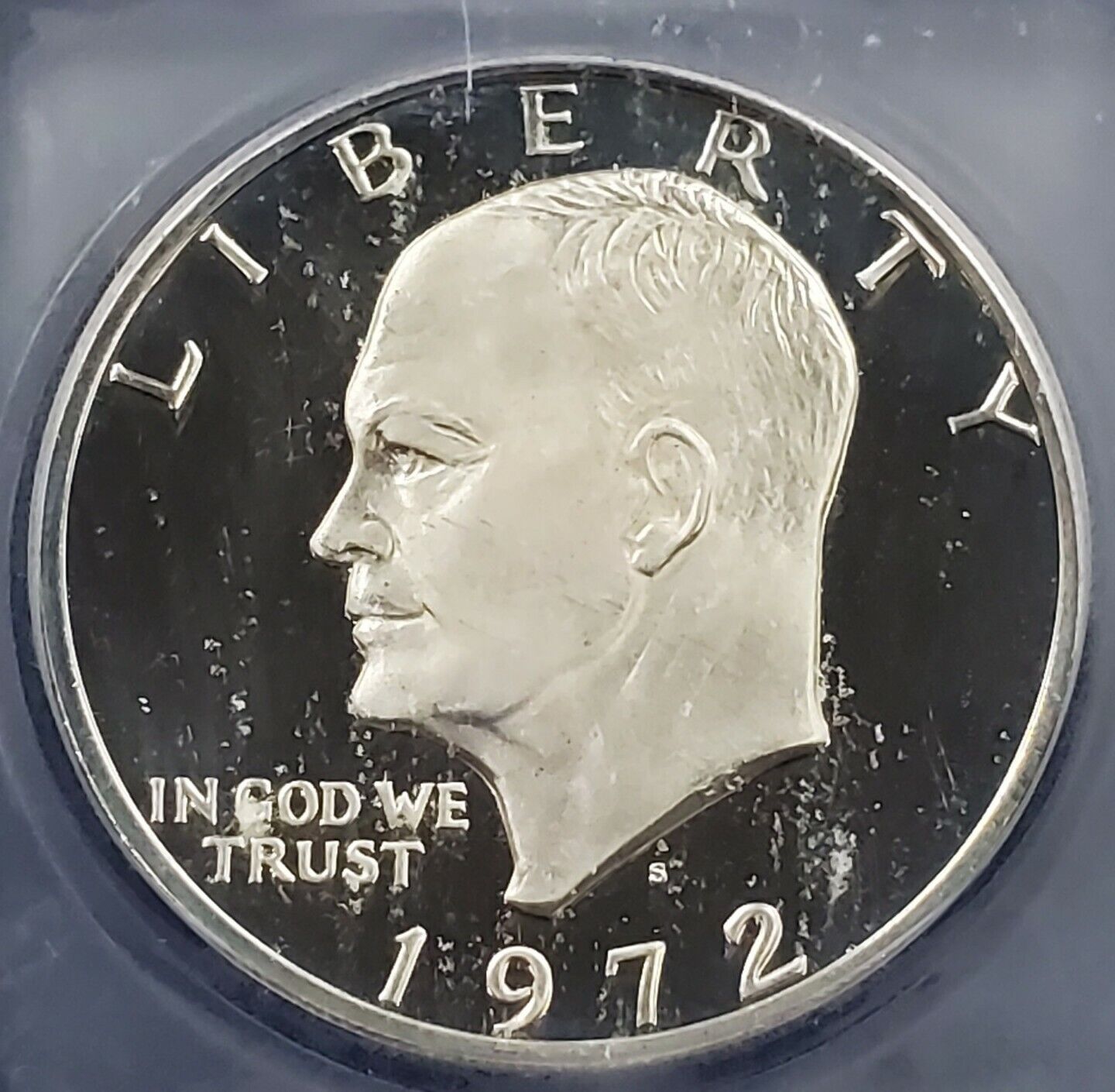 1972 S $1 Eisenhower Brown Ike 40% Silver PR68 DCAM ICG Nice Coin
