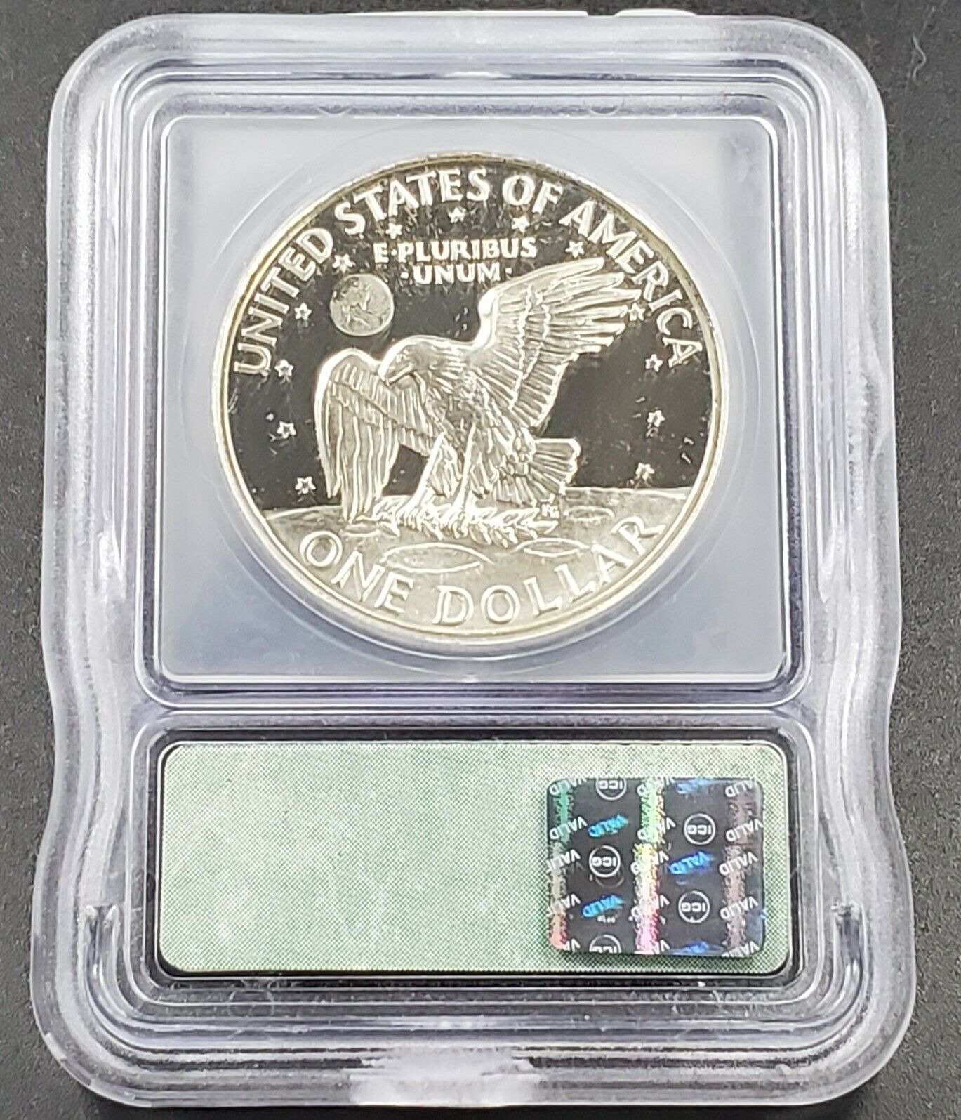 1972 S $1 Eisenhower Brown Ike 40% Silver PR69 DCAM ICG Used Slab