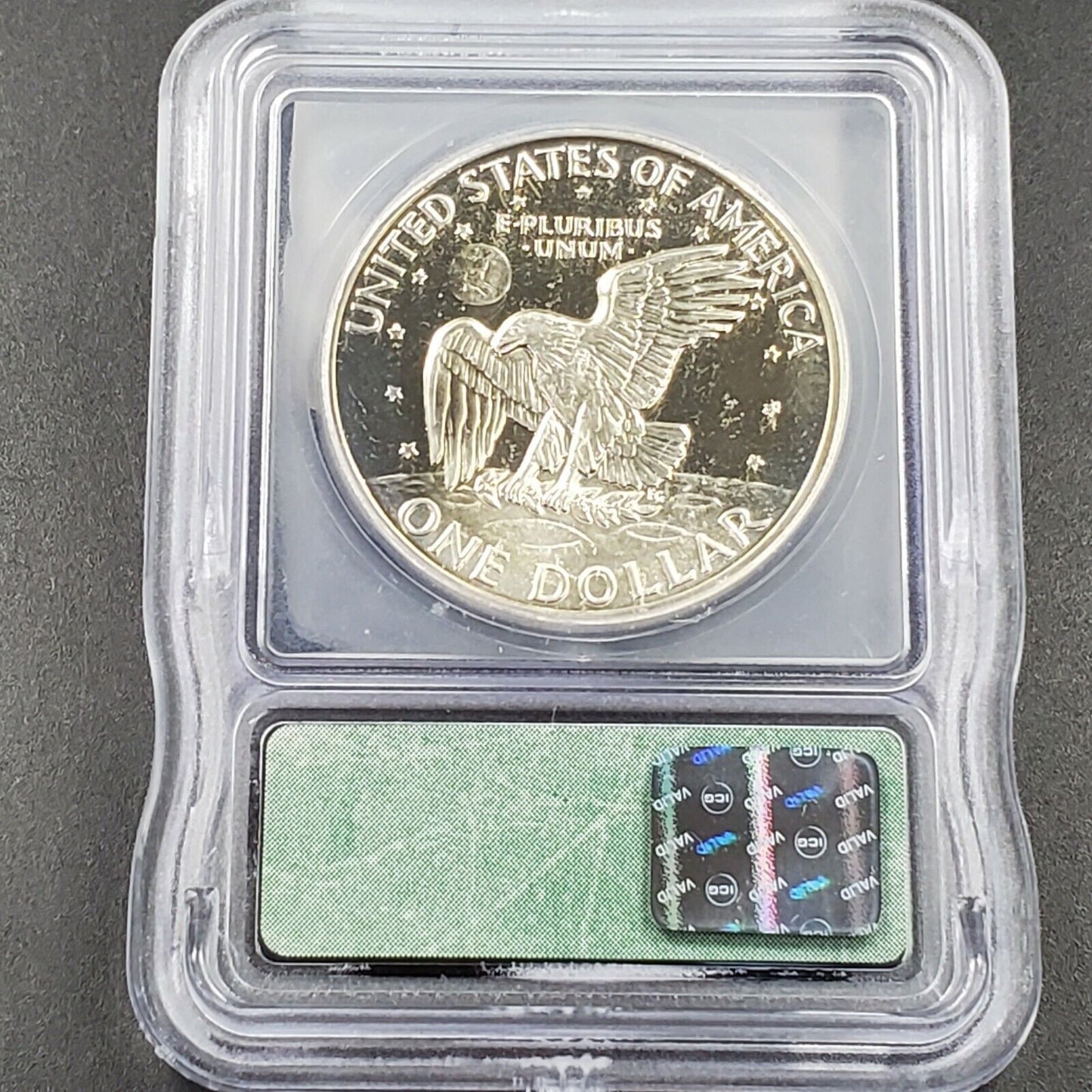 1971 S $1 Eisenhower Brown Ike 40% Silver PR69 DCAM ICG Not much toning some