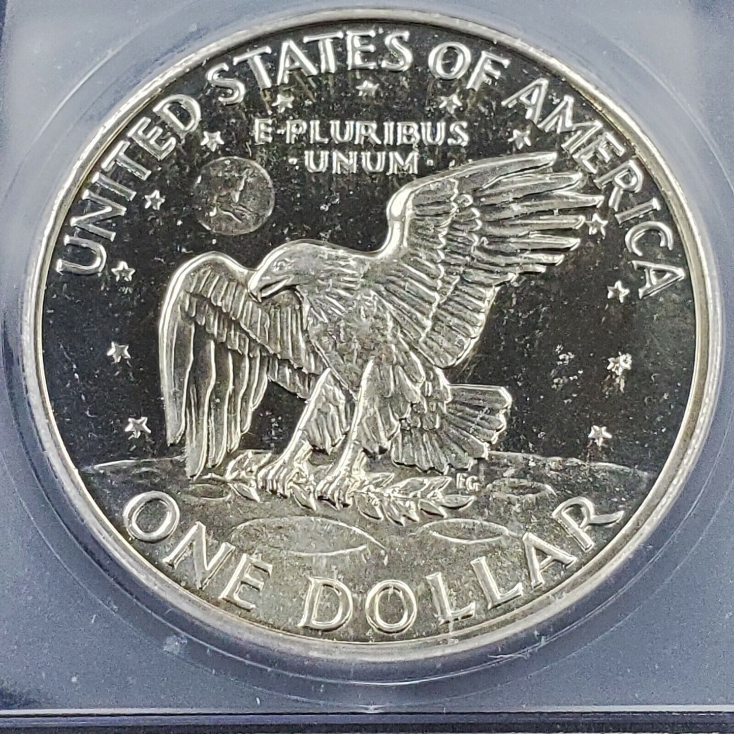 1971 S $1 Eisenhower Brown Ike 40% Silver PR69 DCAM ICG Not much toning some