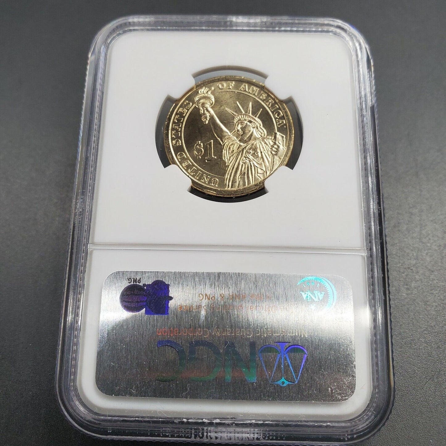 2008 P JQ John Quincy Adams Presidential Dollar Coin NGC MS65 First Day Issue 3