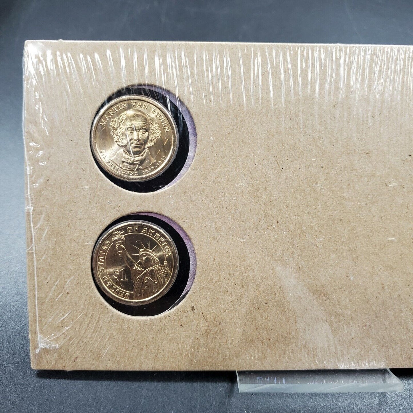 Martin Van Buren Presidential Dollar P & D 2 coin Set First Day OGP