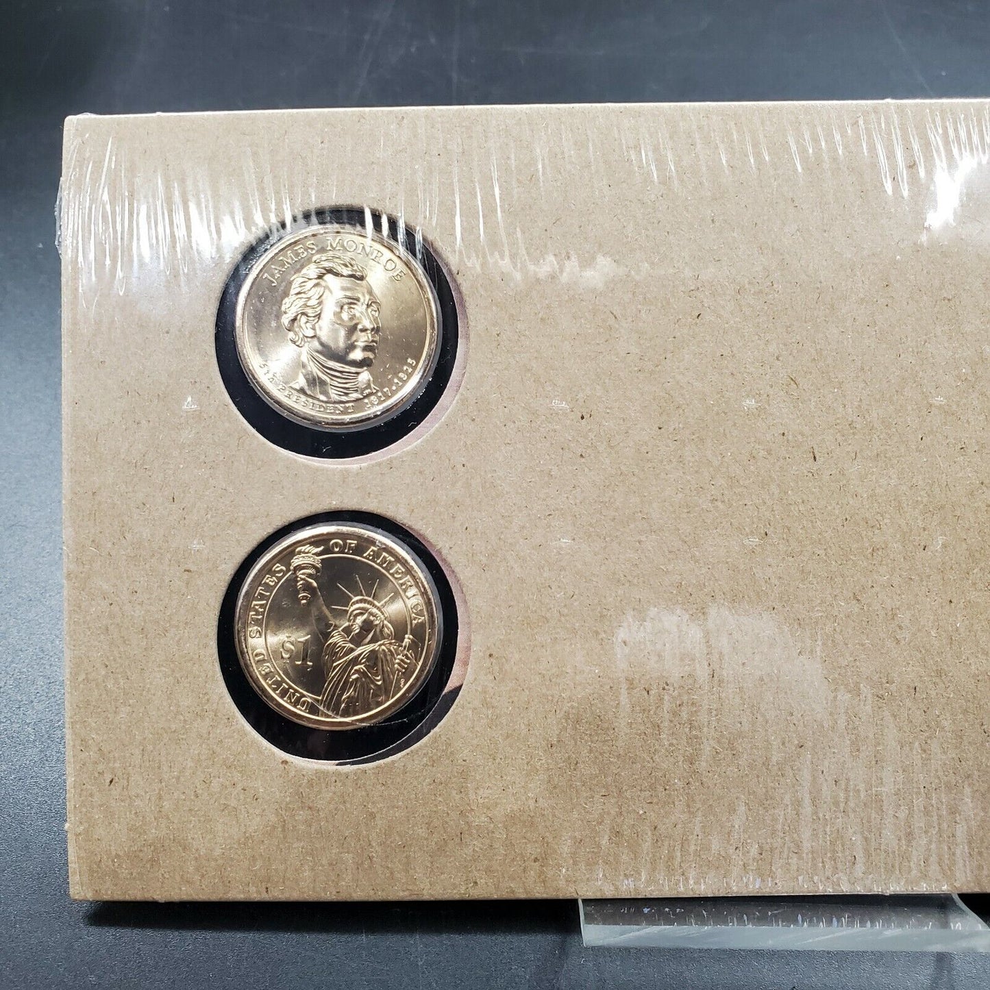 JAMES MONROE Presidential Dollar P & D 2 coin Set First Day OGP