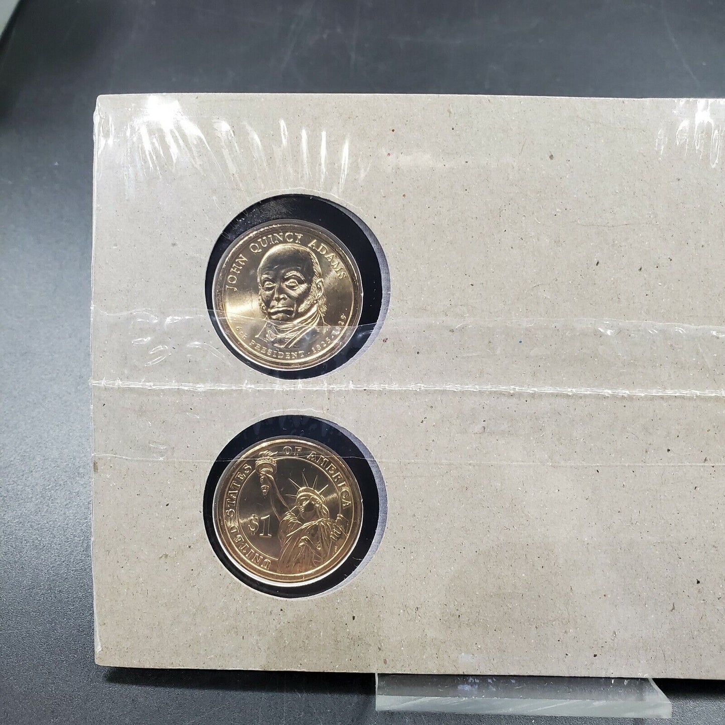 JOHN QUINCY ADAMS Presidential Dollar P & D 2 coin Set First Day OGP