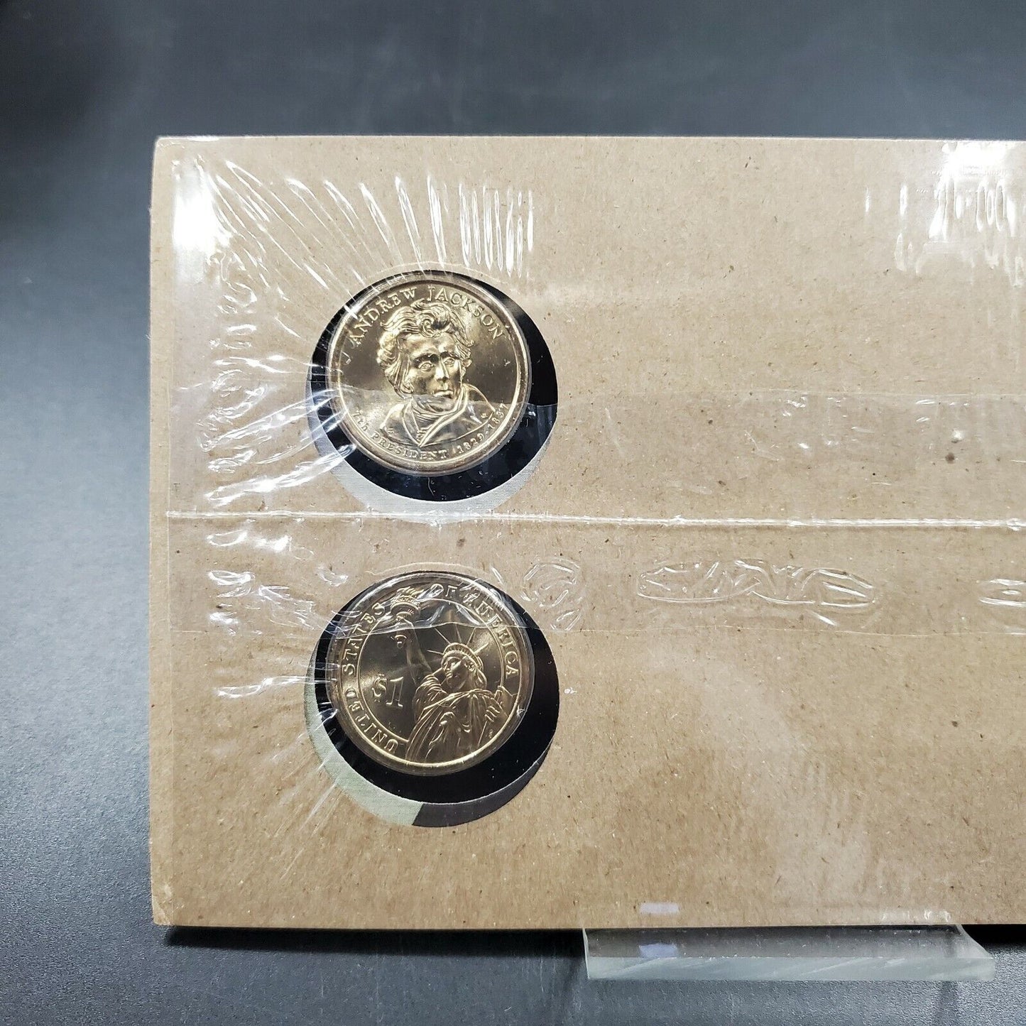 Andrew Jackson Presidential Dollar P & D 2 coin Set First Day OGP