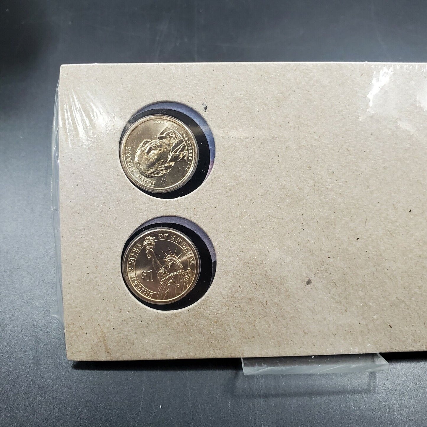 JOHN ADAMS Presidential Dollar P & D 2 coin Set First Day OGP