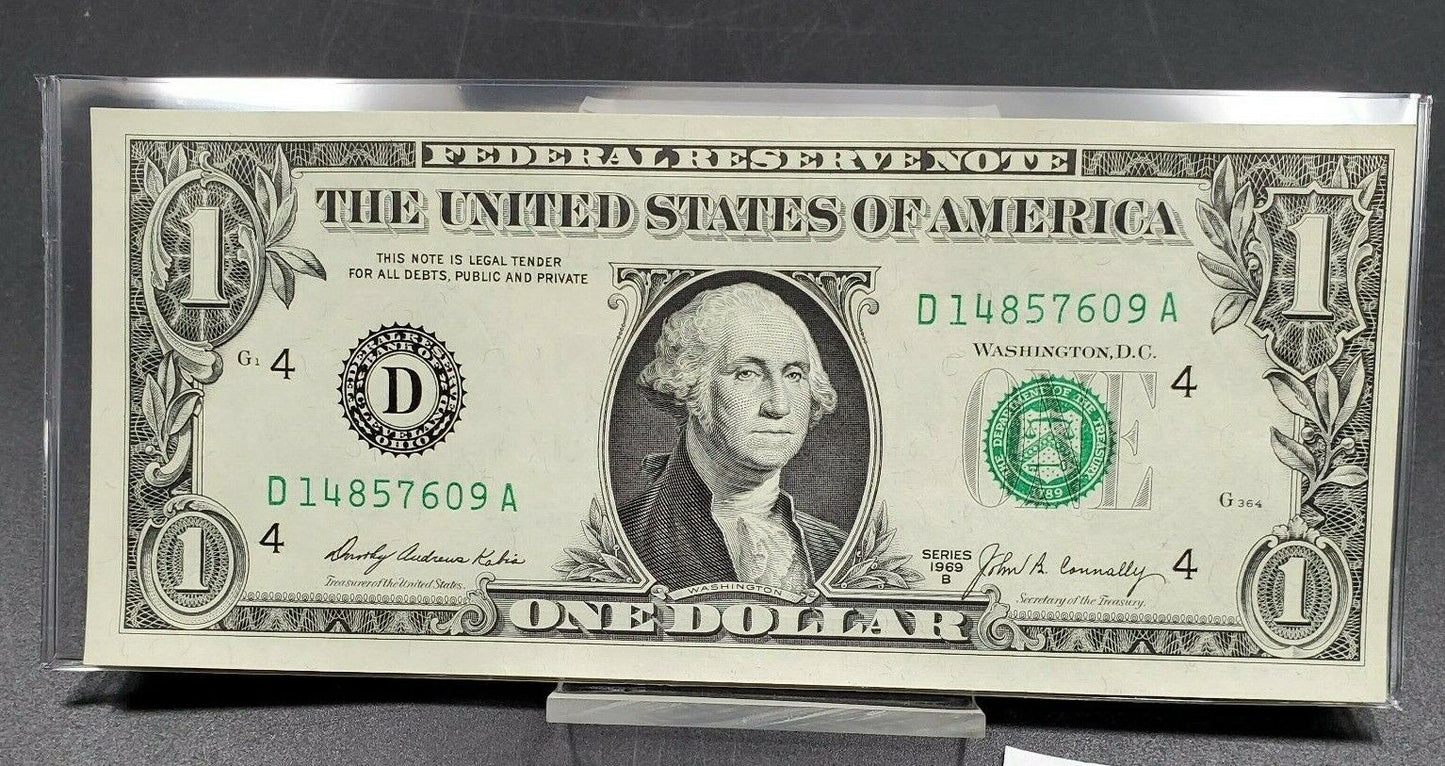 1969 B FRN Green Seal Federal Reserve Note Currency Bill Choice UNC 💵 8