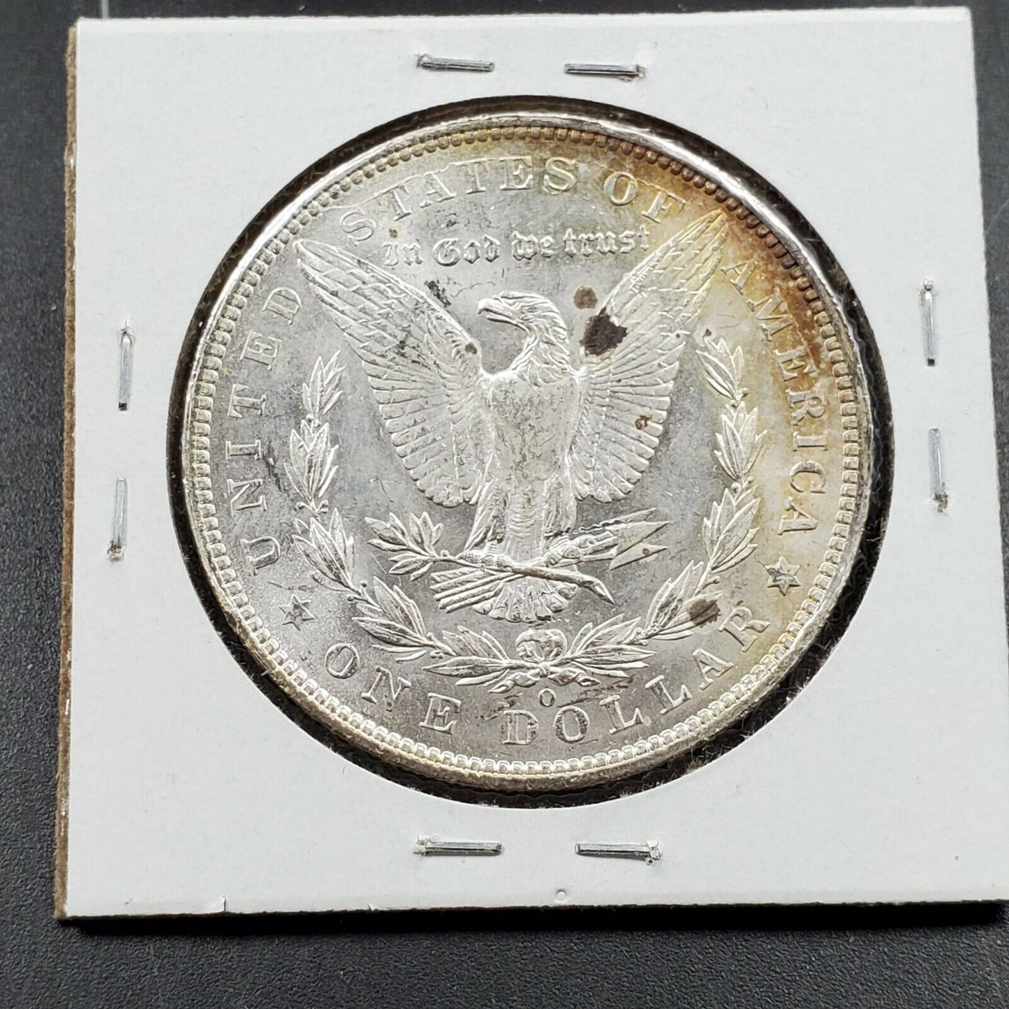 1904 O Morgan Silver Eagle Dollar Coin BU UNC Neat Toning Toner Obverse