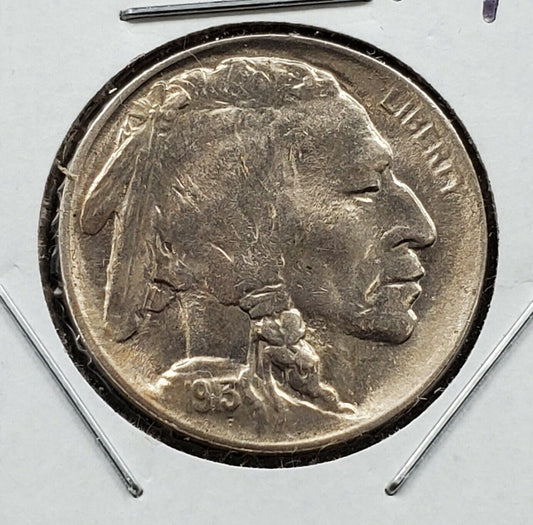 1913 P 5c Buffalo Indian Head Nickel Coin Choice BU UNC Weak Strike Variety