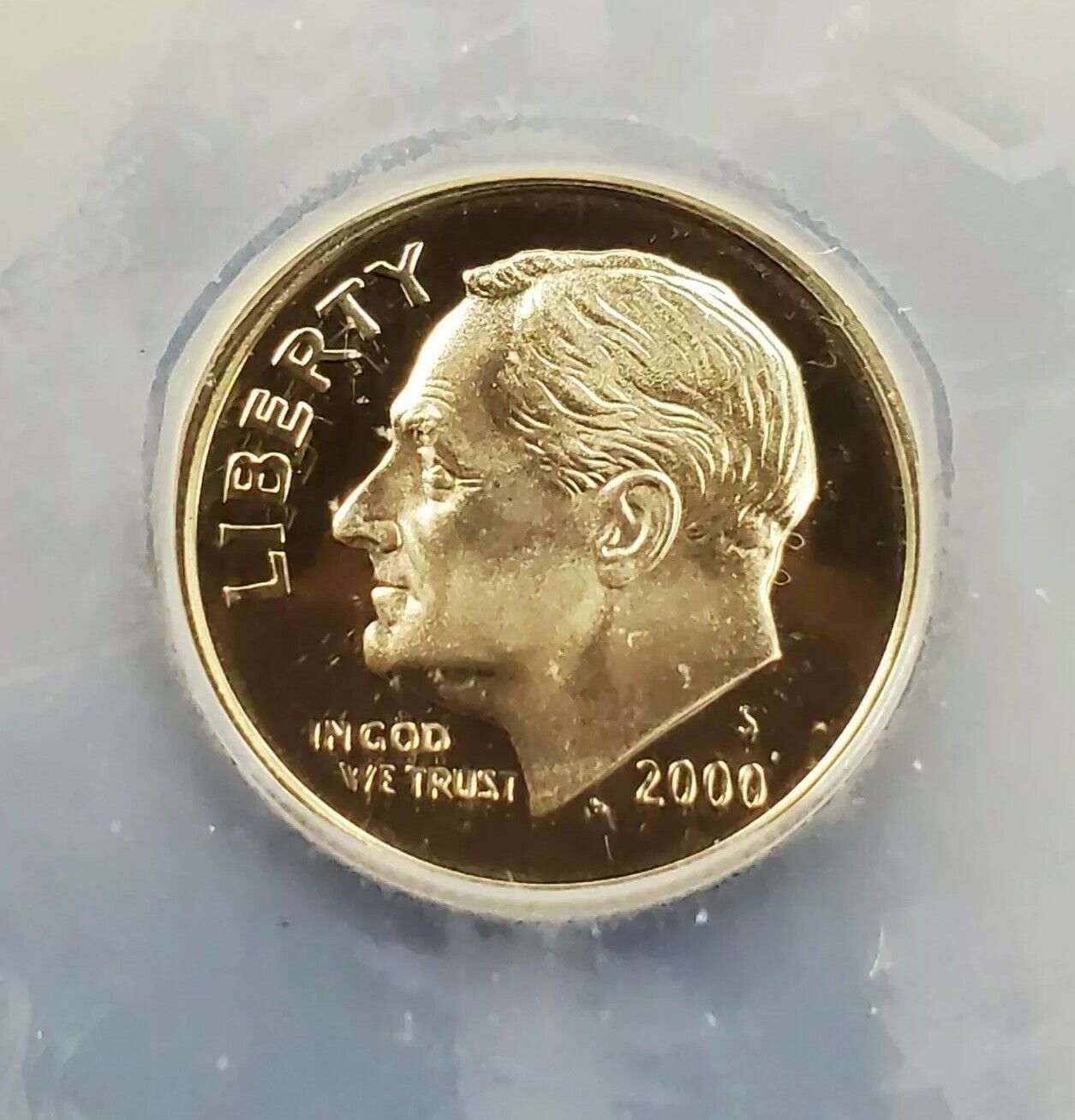2000 S Roosevelt Clad Dime Proof Coin Vintage ICG PR70 DCAM Deep Cameo Gem