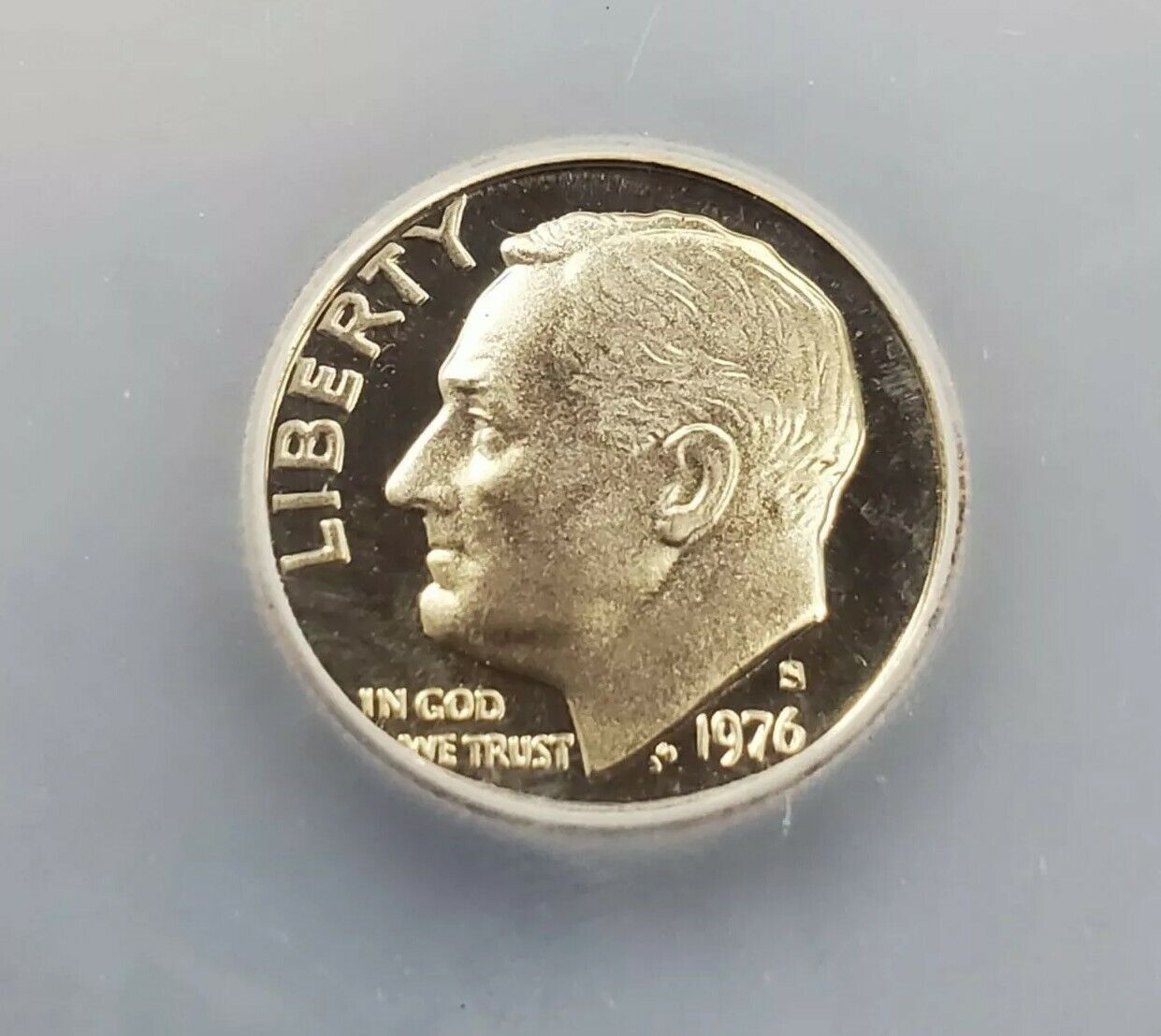 1976 S Roosevelt Clad Dime Proof Coin Vintage ICG PR70 DCAM Deep Cameo Gem 2