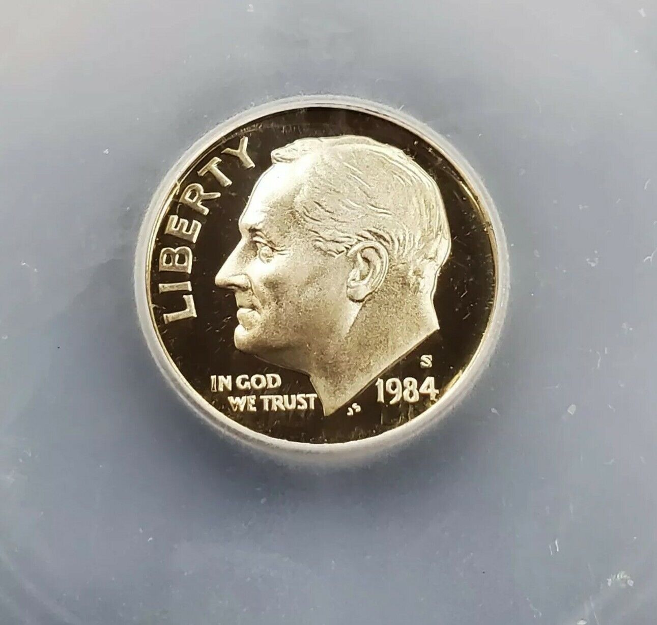 1984 S Roosevelt Clad Dime Proof Coin Vintage ICG PR70 DCAM Deep Cameo Gem