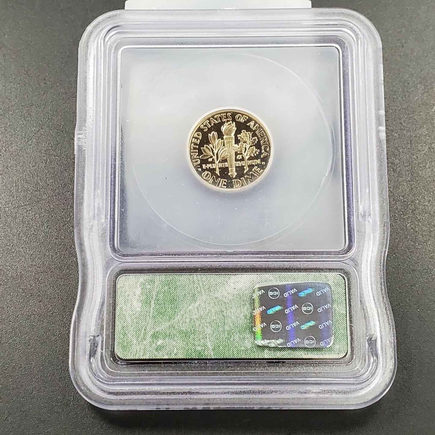 1989 S Roosevelt Clad Dime Proof Coin Vintage ICG PR70 DCAM Deep Cameo Gem