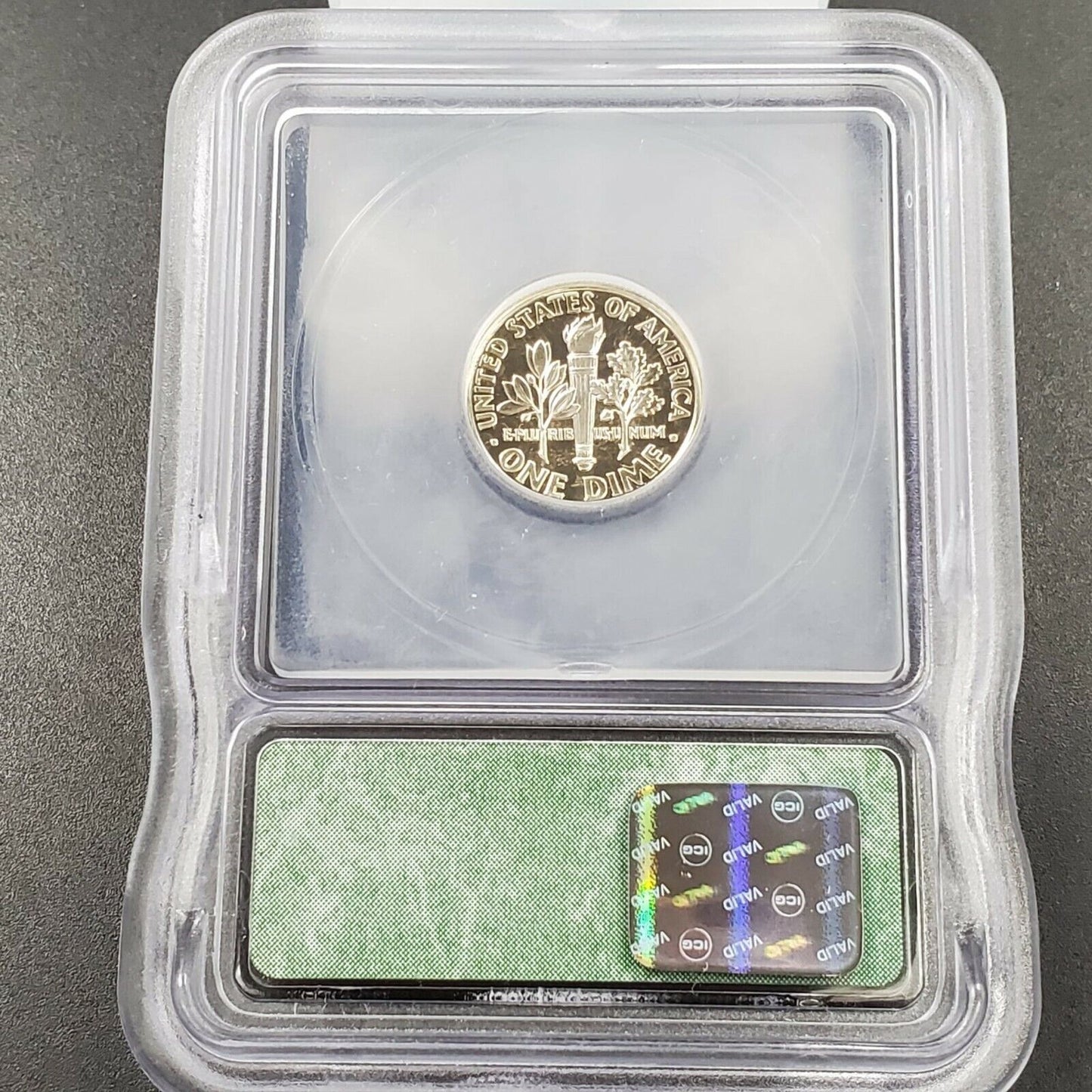1999 S Roosevelt SILVER Dime Coin Vintage ICG PR70 DCAM Neat Toning Toner 2