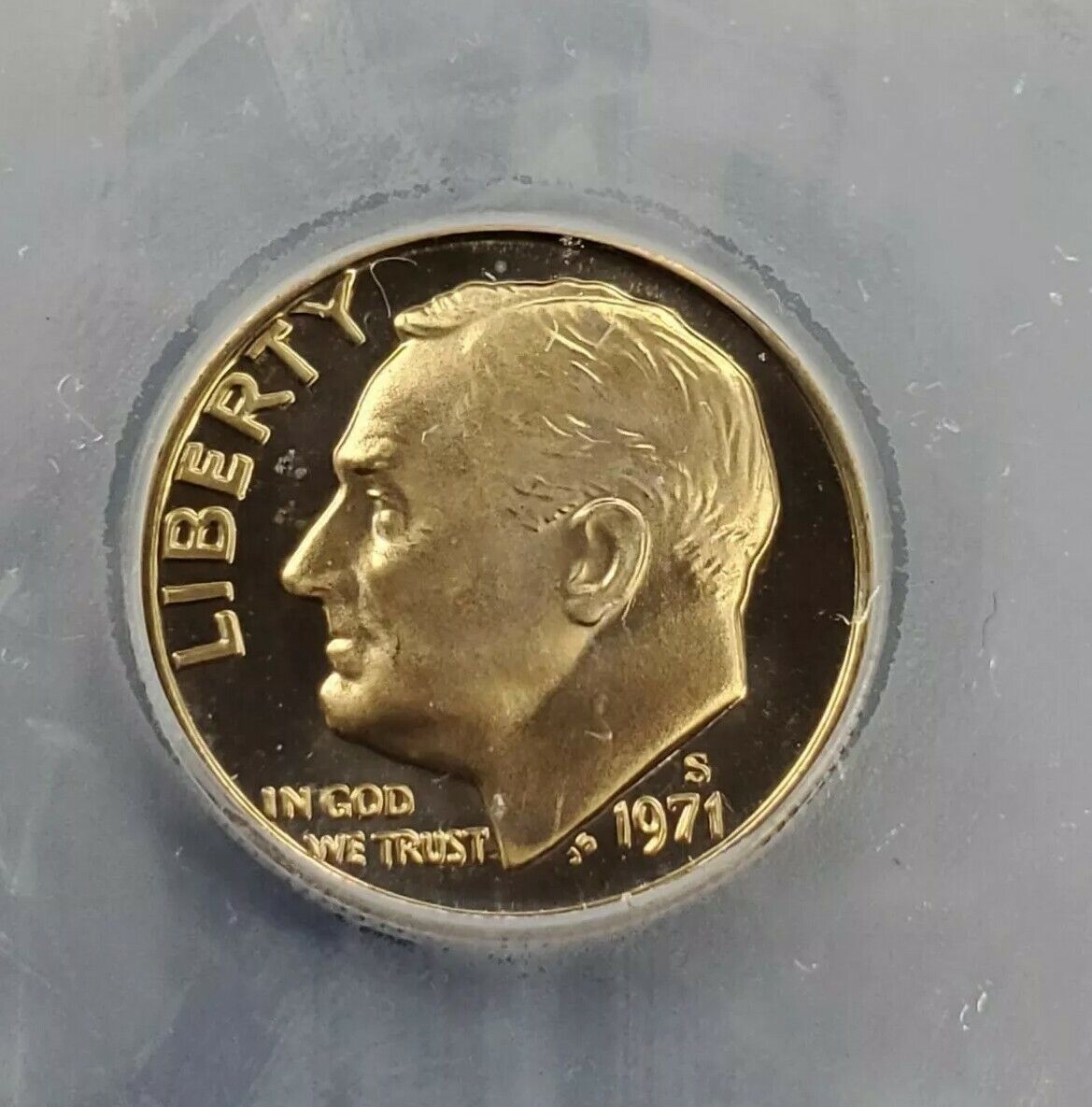 1971 S Roosevelt Clad Dime Proof Coin Vintage ICG PR70 CAM Deep Cameo Gem