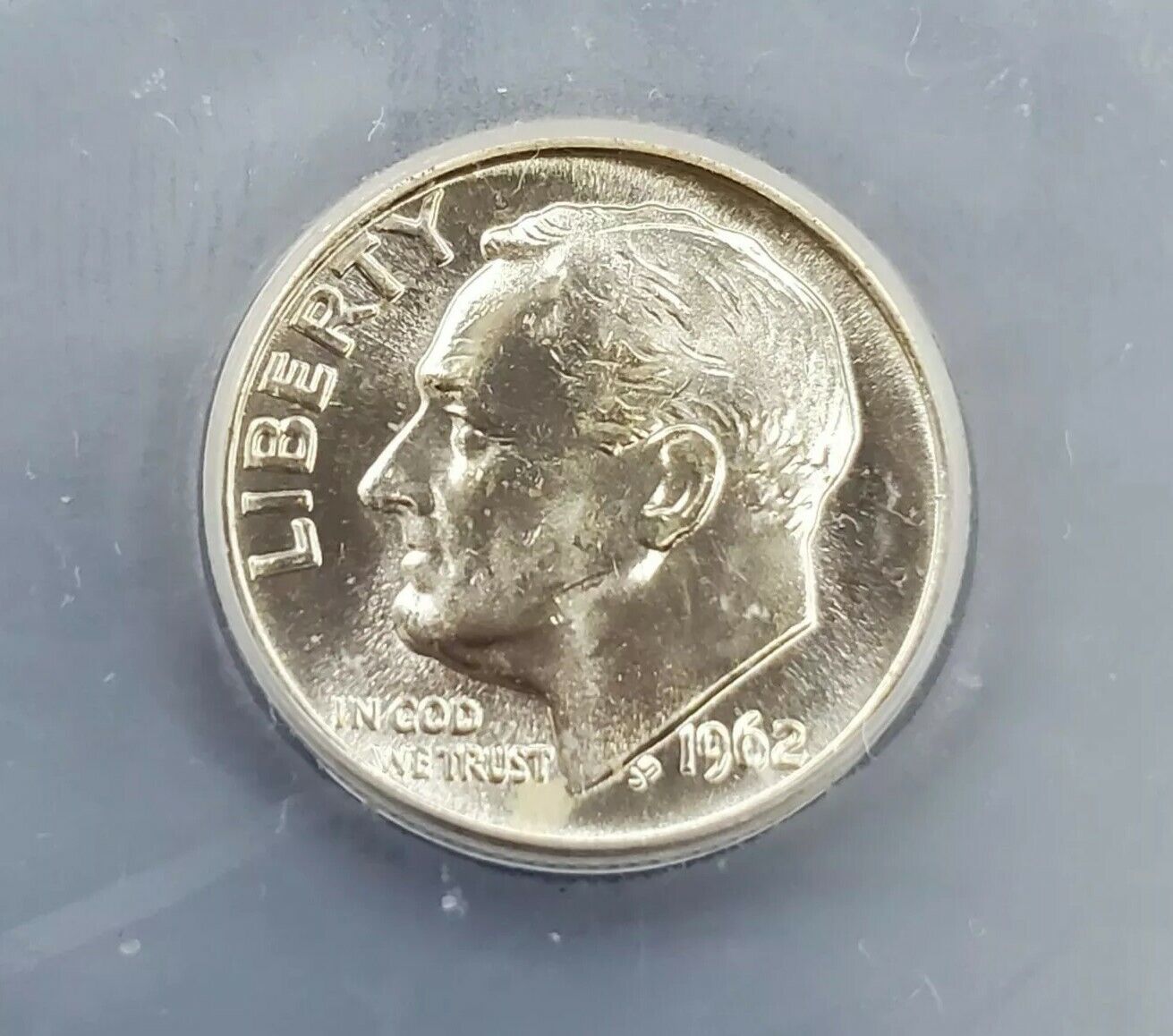 1962 P Roosevelt Silver Dime Coin Vintage ICG MS67 Gem BU Not much Toning