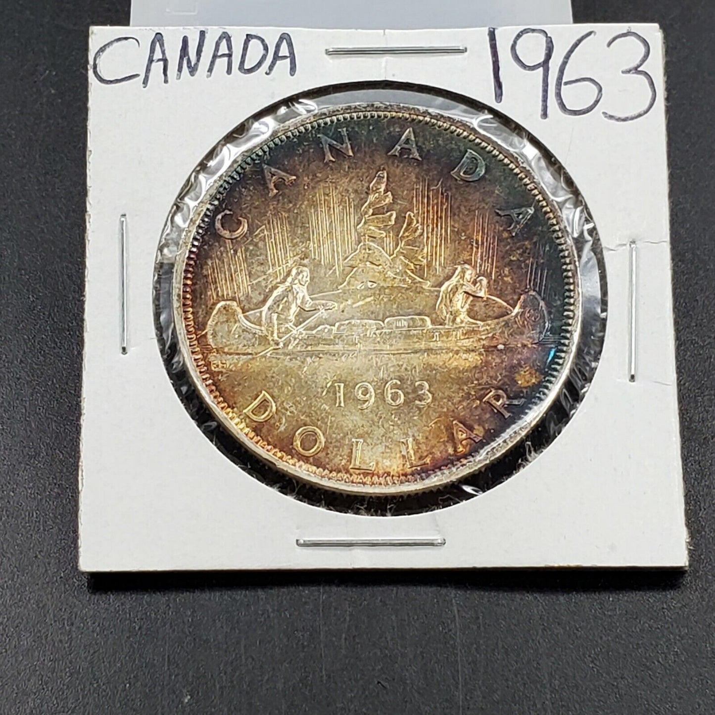 1963 $1 Canada Silver BU UNC Dollar Coin PQ Toning Toner ⭐