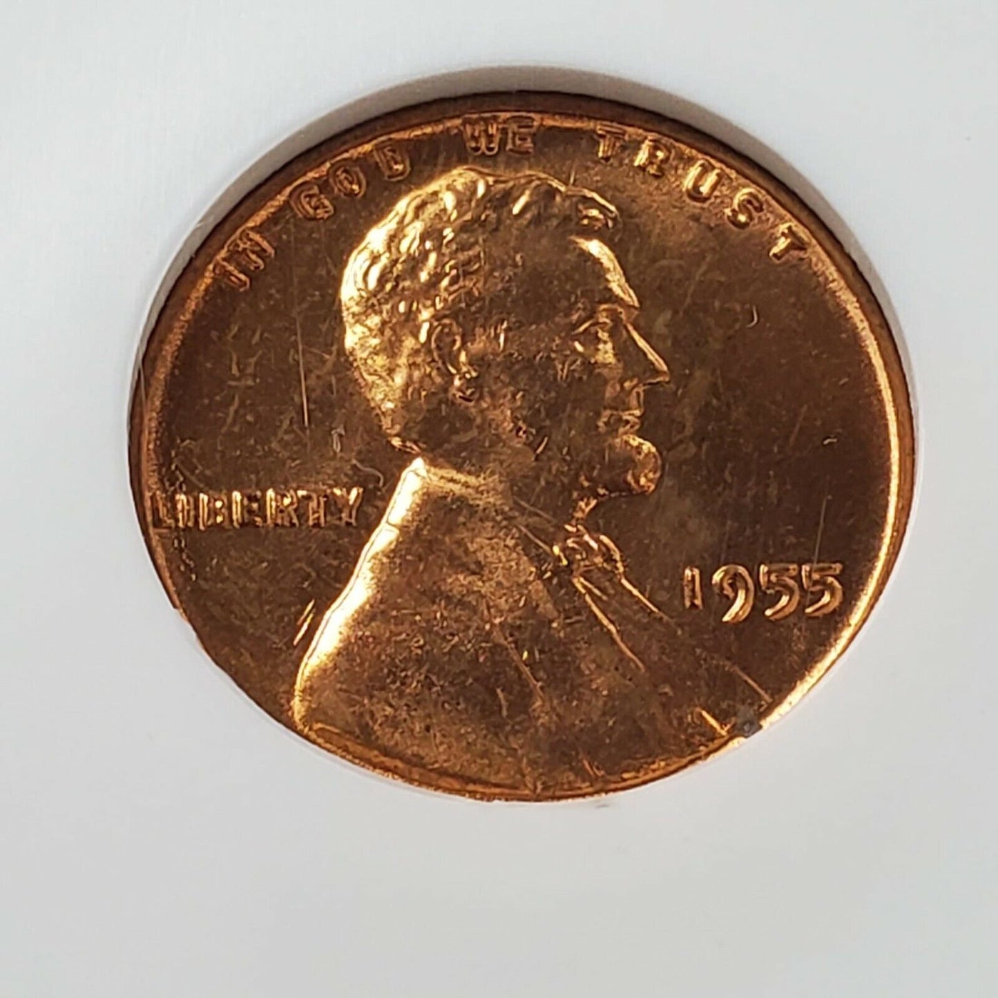1955 P Lincoln Wheat Cent Penny Coin MS66 NGC Red RD Brown LBL Holder Gem BU