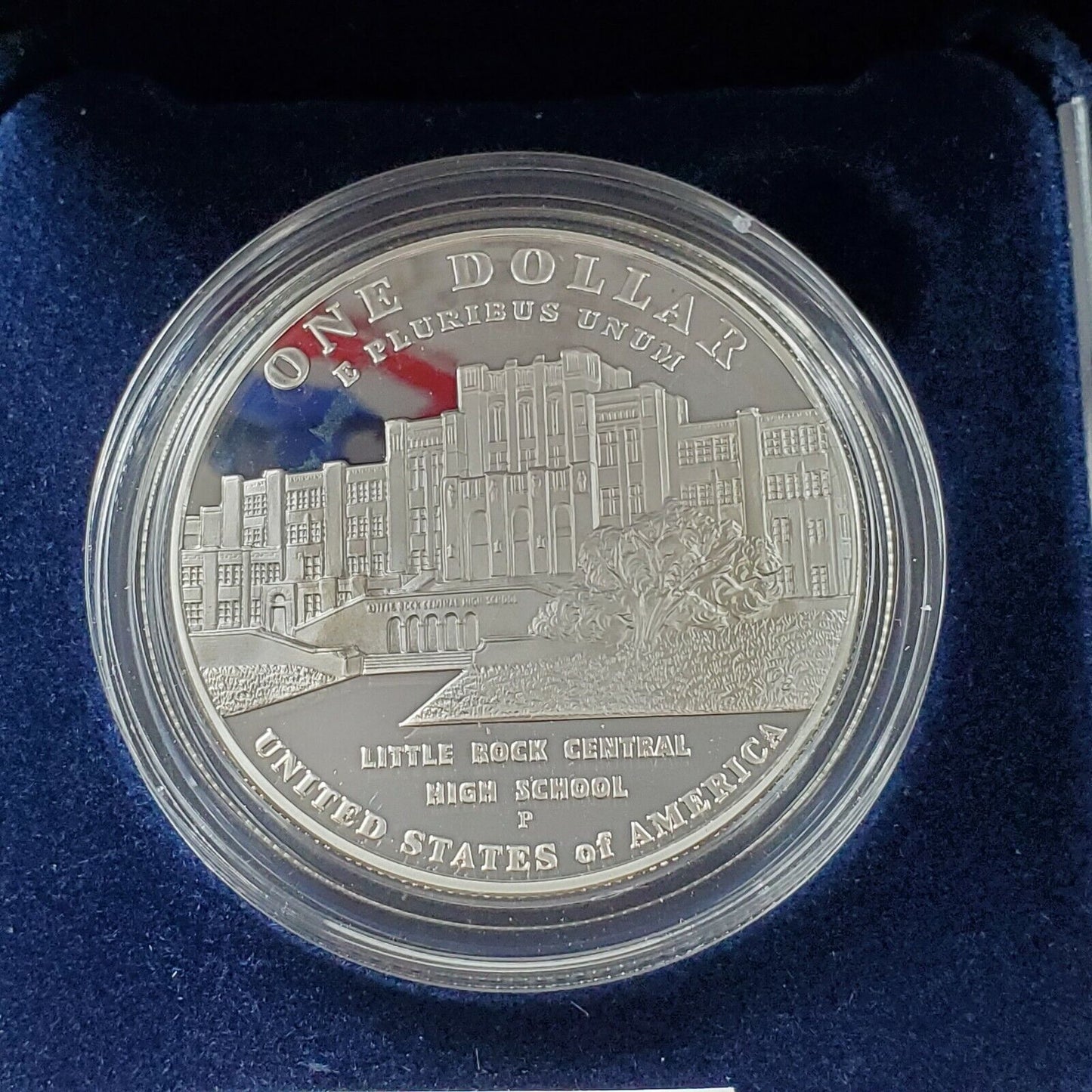 2007 P Desegregation Little Rock Commemorative Proof Silver Dollar Coin OGP COA