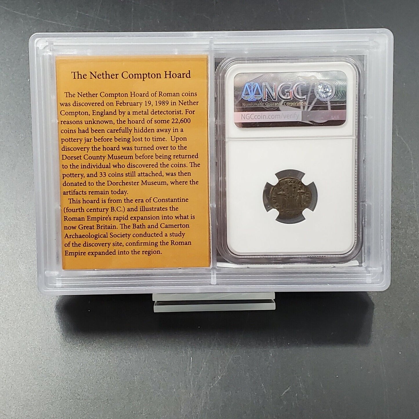 Constantius II Cesar 337-361 ROMAN EMPIRE BI Nummus NGC XF Ancient Rome Coin
