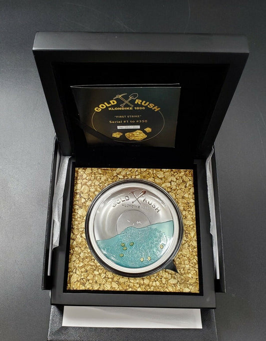 2021 SOLOMON ISLANDS Klondike Gold Rush 125th Anniversary 50g .999 Silver Coin